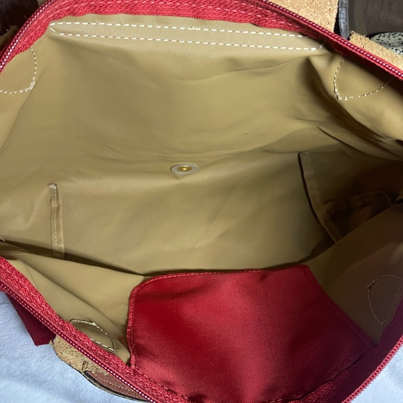 EUC Longchamp Le Pliage Small Red Tote - Picture 4 of 5